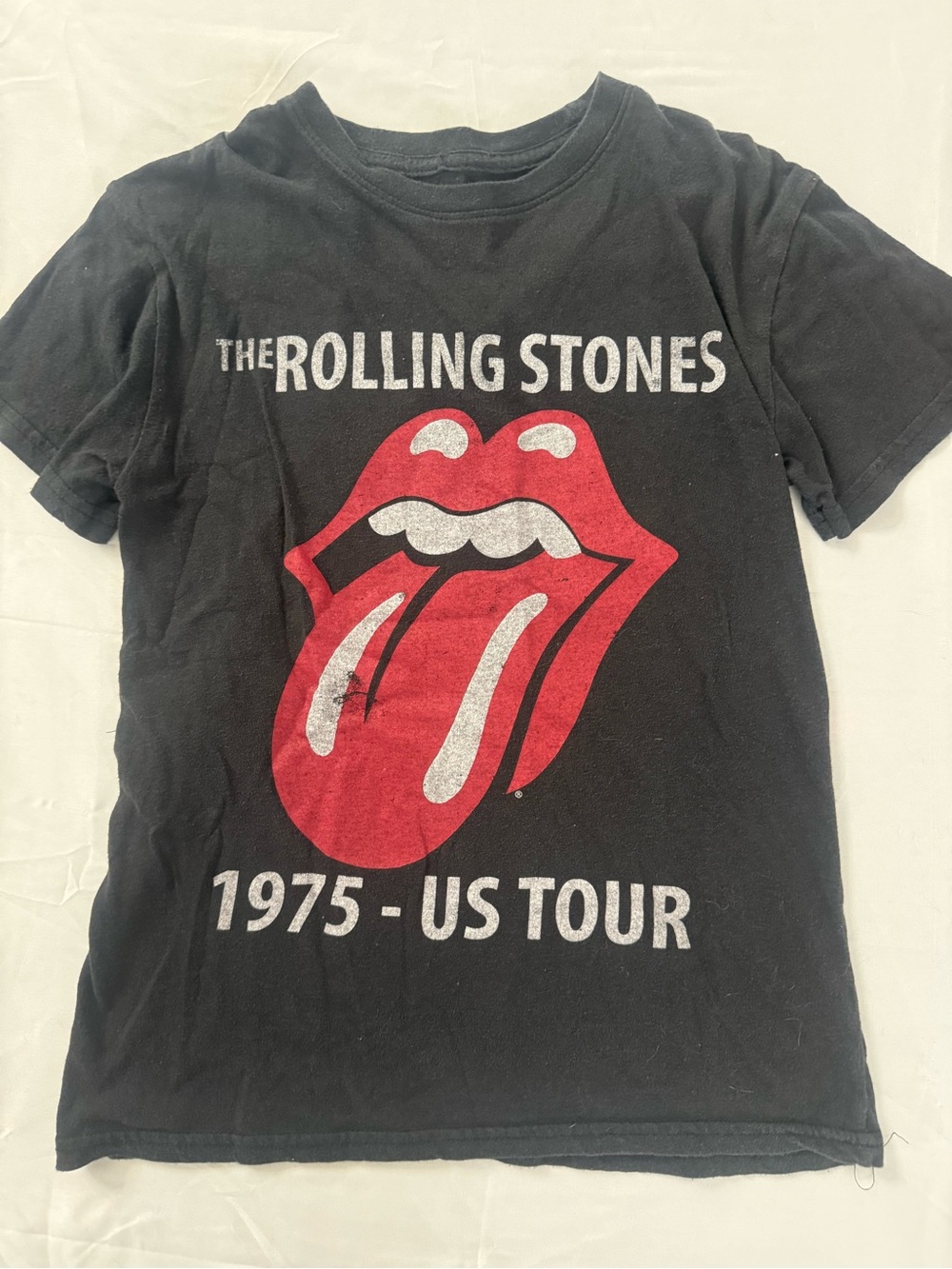 The Rolling Stones Black Graphic Tee - 1975 US Tour